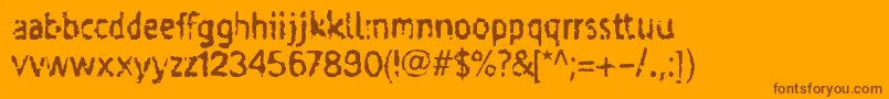 Taigatru Font – Brown Fonts on Orange Background