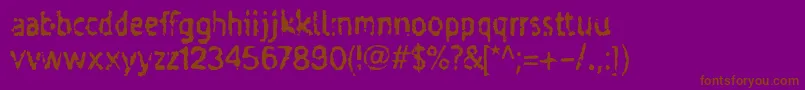 Шрифт Taigatru – коричневые шрифты на фиолетовом фоне