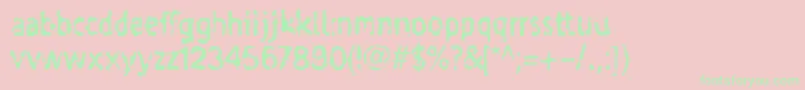 Taigatru Font – Green Fonts on Pink Background