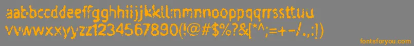 Шрифт Taigatru – оранжевые шрифты на сером фоне