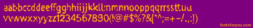 Шрифт Taigatru – оранжевые шрифты на фиолетовом фоне