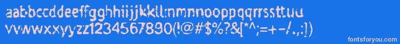Taigatru Font – Pink Fonts on Blue Background
