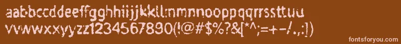 Taigatru Font – Pink Fonts on Brown Background