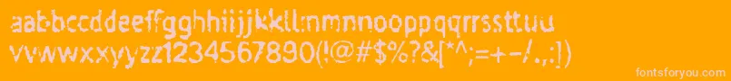 Taigatru Font – Pink Fonts on Orange Background