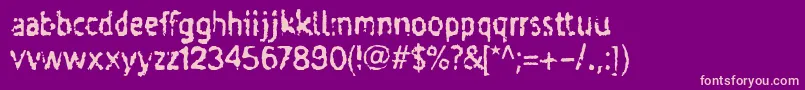 Шрифт Taigatru – розовые шрифты на фиолетовом фоне
