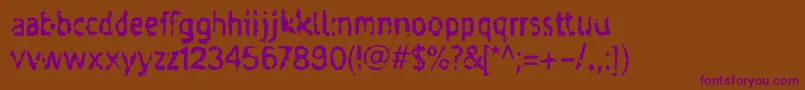 Taigatru Font – Purple Fonts on Brown Background