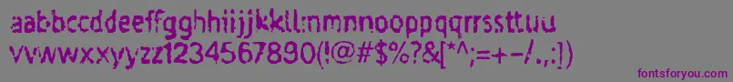 Шрифт Taigatru – фиолетовые шрифты на сером фоне