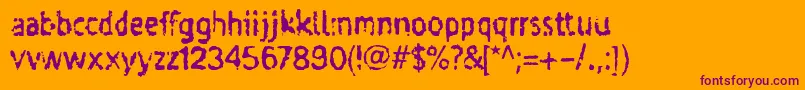 Шрифт Taigatru – фиолетовые шрифты на оранжевом фоне