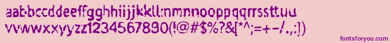 Шрифт Taigatru – фиолетовые шрифты на розовом фоне