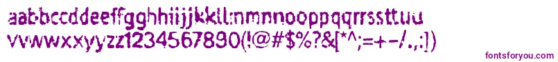 Taigatru-fontti – violetit fontit valkoisella taustalla