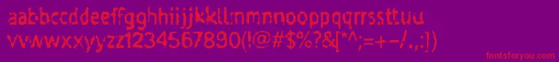 Taigatru Font – Red Fonts on Purple Background