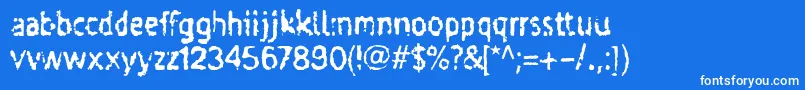 Taigatru Font – White Fonts on Blue Background