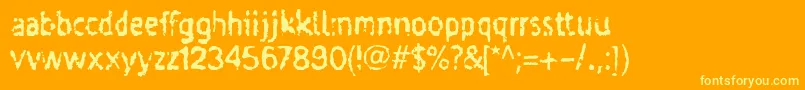 Taigatru Font – Yellow Fonts on Orange Background
