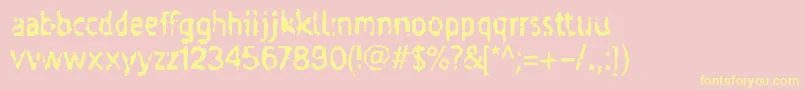 Шрифт Taigatru – жёлтые шрифты на розовом фоне