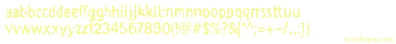 Taigatru Font – Yellow Fonts on White Background