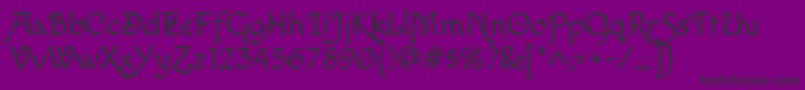 Шрифт MacondoswashcapsRegular – чёрные шрифты на фиолетовом фоне