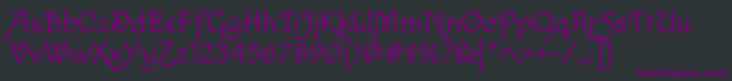 MacondoswashcapsRegular Font – Purple Fonts on Black Background