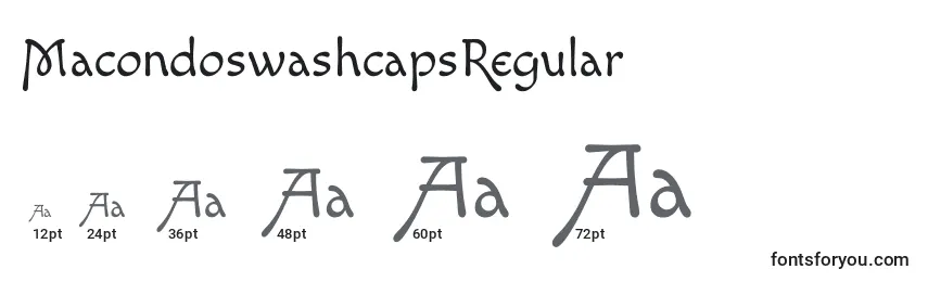 Размеры шрифта MacondoswashcapsRegular