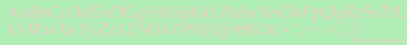 CaudexItalic Font – Pink Fonts on Green Background