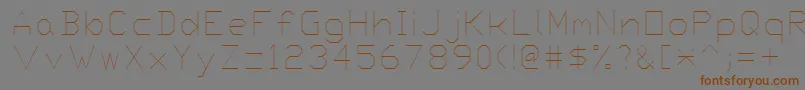 フォントProxy6 – 茶色の文字が灰色の背景にあります。