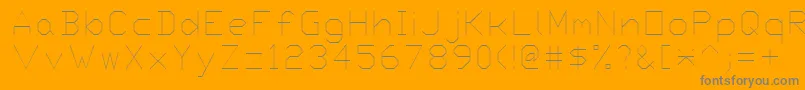 フォントProxy6 – オレンジの背景に灰色の文字