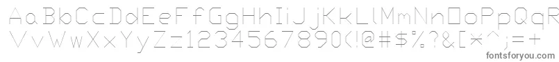 フォントProxy6 – 白い背景に灰色の文字