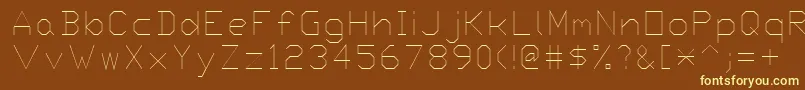 Proxy6 Font – Yellow Fonts on Brown Background