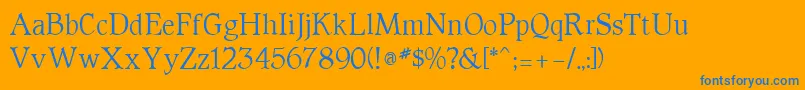 Parson-fontti – siniset fontit oranssilla taustalla