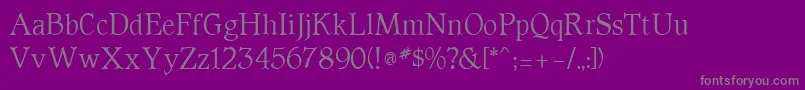 フォントParson – 紫の背景に灰色の文字