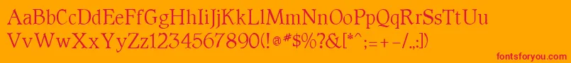 Parson Font – Red Fonts on Orange Background