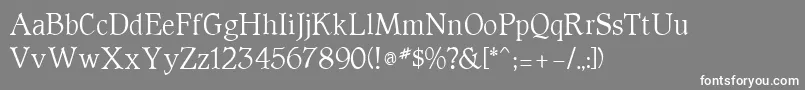 Parson Font – White Fonts on Gray Background