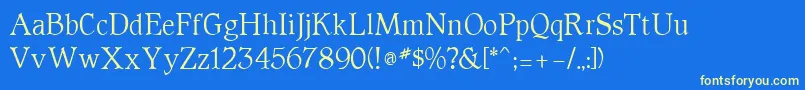 Parson Font – Yellow Fonts on Blue Background