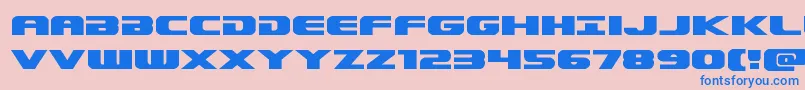 Dekarangerexpand Font – Blue Fonts on Pink Background