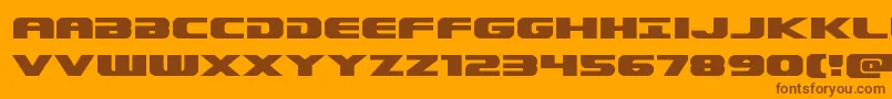 フォントDekarangerexpand – オレンジの背景に茶色のフォント