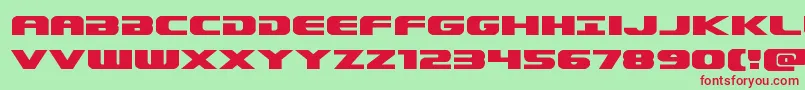 Dekarangerexpand Font – Red Fonts on Green Background