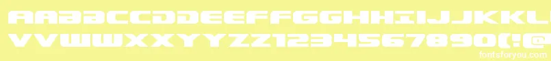 Dekarangerexpand Font – White Fonts on Yellow Background