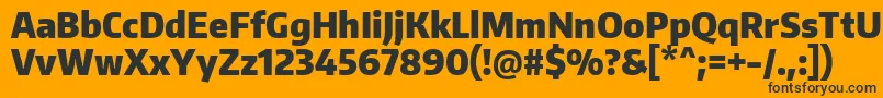 EncodesanscondensedBlack-Schriftart – Schwarze Schriften auf orangefarbenem Hintergrund