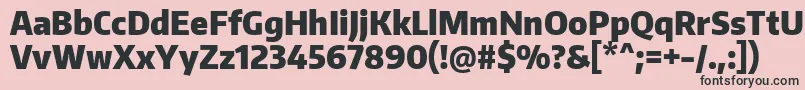 EncodesanscondensedBlack Font – Black Fonts on Pink Background