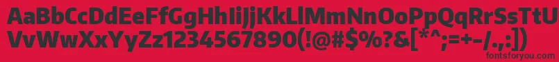 EncodesanscondensedBlack Font – Black Fonts on Red Background