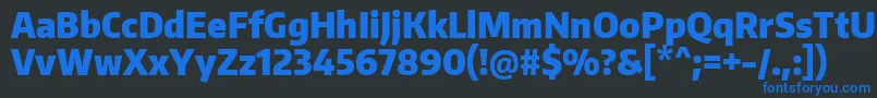 EncodesanscondensedBlack Font – Blue Fonts on Black Background