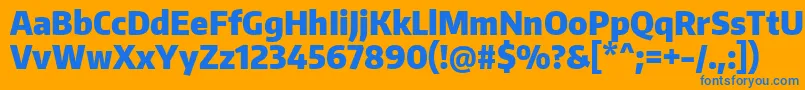 EncodesanscondensedBlack Font – Blue Fonts on Orange Background