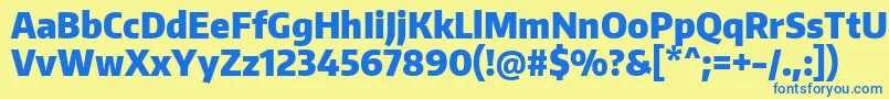 EncodesanscondensedBlack Font – Blue Fonts on Yellow Background