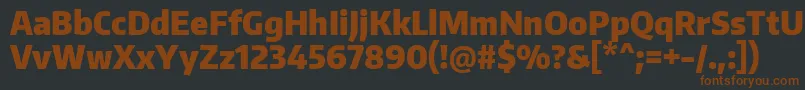 Шрифт EncodesanscondensedBlack – коричневые шрифты на чёрном фоне