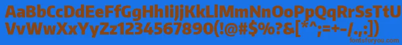 Шрифт EncodesanscondensedBlack – коричневые шрифты на синем фоне