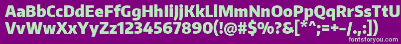 EncodesanscondensedBlack Font – Green Fonts on Purple Background