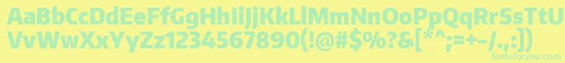 EncodesanscondensedBlack Font – Green Fonts on Yellow Background