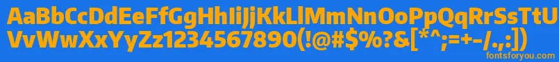 EncodesanscondensedBlack Font – Orange Fonts on Blue Background