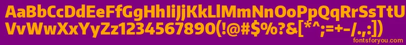 EncodesanscondensedBlack Font – Orange Fonts on Purple Background