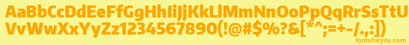 EncodesanscondensedBlack Font – Orange Fonts on Yellow Background