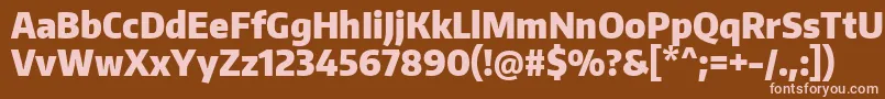 EncodesanscondensedBlack Font – Pink Fonts on Brown Background